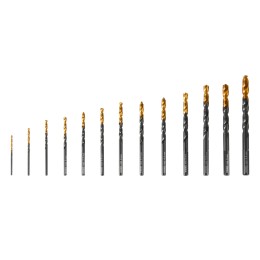 Denzel Набор сверл по металлу, 1,5-6,5 мм, HSS-Tin, Golden Tip, 13 шт 72318