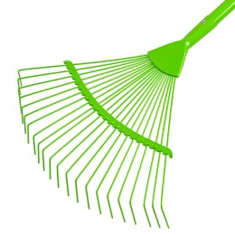 Palisad Грабли веерные стальные, 420 х 1585 мм, 22 круглых зуба, эмалированные, стальной черенок, 6177155