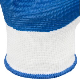 Сибртех Перчатки полиэфирные с синим нитрильным покрытием, размер 9, 13 класс вязки// 678625