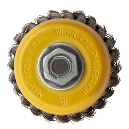 Denzel Щетка для УШМ, 100 мм, "Чашка", крученая нержавеющая проволока 0.5 мм, М14 746283