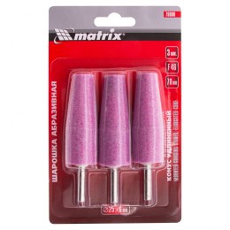 Matrix Шарошка абразивная, конус удлиненный, 25 х 70 x 6 мм, F46, 3 шт 76000