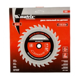 Matrix Пильный диск по дереву, 216 х 32 мм, 48 зубьев, кольцо 30/32 Professional73228