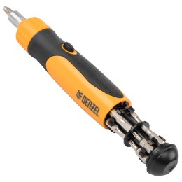 Denzel Отвертка реверсивная, механизм SmartPush 12 шт, S2 // 7711611