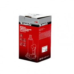 Matrix Домкрат гидравлический бутылочный, 8 т, h подъема 230-457 мм 50766