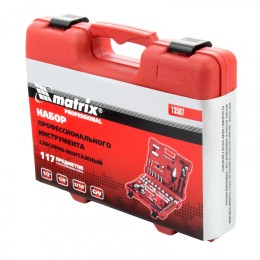 Matrix Набор слесарно-монтажный с квадратами 1/4, 1/2 и 5/16", 117 предметов ProFI13587