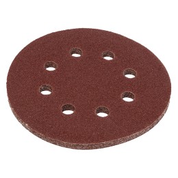 Matrix Круг абразивный на ворсовой подложке под "липучку", перфорированный, P 60, 125 мм, 5 шт 73803