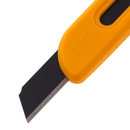 Denzel Нож, 9 мм, сменное лезвие, SK4, корпус из ABS пластика, нажимной фиксатор// 78930