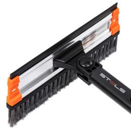 Stels Щетка-сметка для снега со скребком и водосгоном, телескопическая, поворотная голова 55299