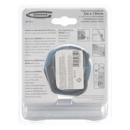 Gross Рулетка "Schlagfest",3 м x 19 мм,магнитный обрезиненный зацеп,двусторонняя шкала,Нейлоновое покрытие,автоматическая фиксация 31111