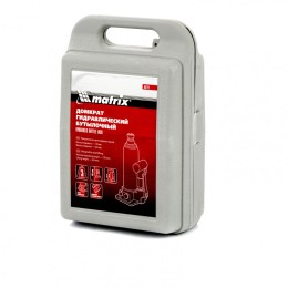 Matrix Домкрат гидравлический бутылочный, 3 т, h подъема 178-343 мм, в пластиковом кейсе 50774