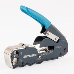Gross Клещи для обжима телефонных и компьютерных клемм RJ45, 8P и RJ11/12, 6P, компактный размер, CAT5 17723