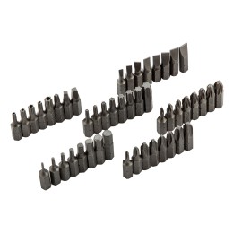 Matrix Набор бит, магнитный адаптер, CrV, пластиковый кейс, 64 шт. 11327