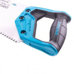 Gross Ножовка по дереву Piranha , 450 мм, 7-8 TPI, зуб-3D, каленый зуб, двухкомпонентная рукоятка 24100