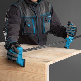 Gross Струбцина реечная, быстрозажимная, пистолетного типа, пошаговый механизм, пластиковый корпус, 900 мм 20708