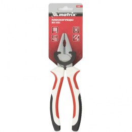 Matrix Плоскогубцы WHite Nickel, 180 мм, никелированные, трехкомпонентные рукоятки 17075