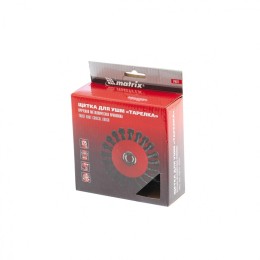 Matrix Щетка для УШМ, 125 мм, М14, "тарелка", крученая проволока 0.5 мм 74611