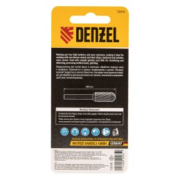 Denzel Борфреза по металлу твердосплавная, цилиндрическая закругленная, тип-С, 8 мм// 72016