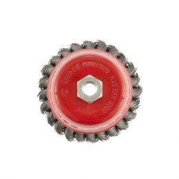 Matrix Щетка для УШМ, 100 мм, М14, "чашка", двухрядная, крученая проволока 0.35 мм 74677