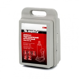 Matrix Домкрат гидравлический бутылочный, 5 т, h подъема 197-382 мм, в пластиковом кейсе 50776