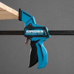 Gross Струбцина реечная, быстрозажимная, пистолетного типа, пошаговый механизм, пластиковый корпус, 900 мм 20708