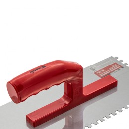 Matrix Гладилка из нержавеющей стали, 280 х 130 мм, зеркальная полировка, пластмассовая ручка, зуб 6 х 6 мм 86781