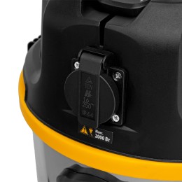 Denzel Пылесос строительный RVC30, 1400 Вт, бак 30 л, шланг 3 м, розетка с автосинхр. 28203