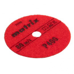 Matrix Алмазный гибкий шлифовальный круг, 100 мм, P400, сухое шлифование, 5 шт. 73503