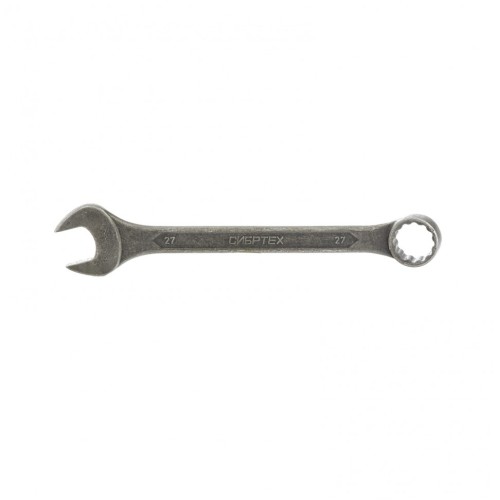Ключ комбинированный, 27 мм, CrV, фосфатированный, ГОСТ 16983 Сибртех 14915