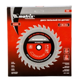 Matrix Пильный диск по дереву, 200 х 32 мм, 60 зубьев, кольцо 30/32 Professional73264