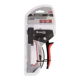Matrix Степлер мебельный, стальной, быстрая загрузка, тип скобы 53, 6-10 мм, PRO 40916