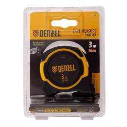 Denzel Рулетка 3м х 16мм, двухкомп. корпус, магнитный обрезиненный зацеп// 31530