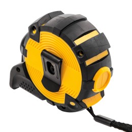 Denzel Рулетка 5м х 19мм, автоматич. фиксац., нейлон. покрытие, магнит. зацеп, двухстор. разметка// 31521