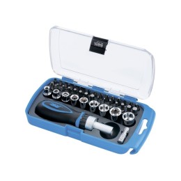 Барс Отвертка реверсивная с набором бит и торцевыми головками, 41 шт 13358