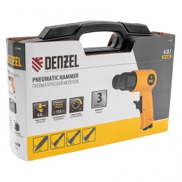 Denzel Пневматический молоток НР4500 + набор насадок, 113 л/мин, 4500 уд/мин 57468