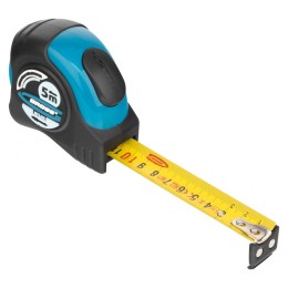 Gross Рулетка "Schlagfest",5 м x 25 мм,магнитный обрезиненный зацеп,двусторонняя шкала,Нейлоновое покрытие,автоматическая фиксация 31113