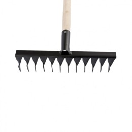 Сибртех Грабли стальные, 300 х 1300 мм, 12 витых зубьев, деревянный черенок, Россия, 61744