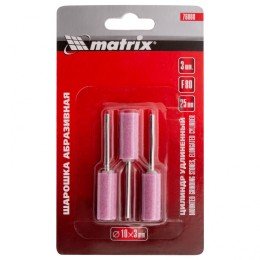 Matrix Шарошка абразивная, цилиндр удлиненный, 10 x 25 x 3 мм, F80.3 шт 76008