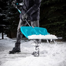 Palisad Лопата для уборки снега пластиковая Luxe,460 х 335 х 1300 мм, металлопластиковый черенок, 615915