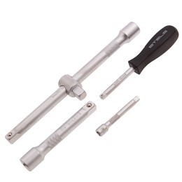 Stels Набор инструментов, 1/2, 1/4, CrV, 12 гранные головки, пластиковый кейс, 76 предметов 14116