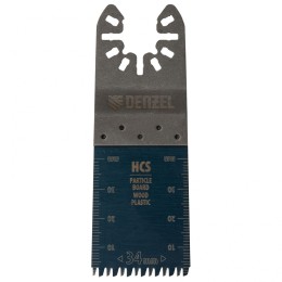 Denzel Насадка для МФИ режущая пазовая прямая, HCS, по дереву, ламинату 34 х 2.5 мм, крупный зуб 782315