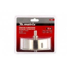 Matrix Сверло алмазное по керамограниту, 105 х 67 мм, трехгранный хвостовик 726903