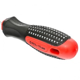 Matrix Отвертка Fusion, PZ0 x 75 мм, CrV, трехкомпонентная рукоятка "Anti slip" 11400