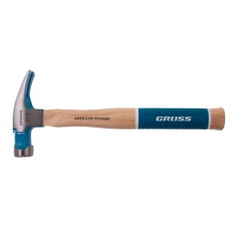 Gross Молоток-гвоздодер, 380 г, угол 75, магнит, обрезиненная рукоятка AMERICAN HICKORY // 10413