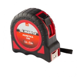 Matrix Рулетка Strong,7,5 м х 25 мм,обрезиненный корпус 31082