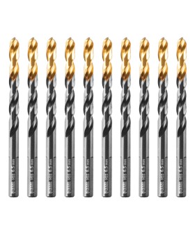 Denzel Сверло по металлу, 6,5 мм, HSS-Tin, Golden Tip, 10 шт. 717216