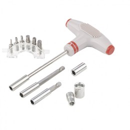 Matrix Отвертка с Т-образной эргономичной ручкой и набором насадок, 36 шт, CrV, пластиковый бокс 11572