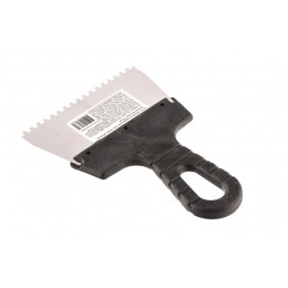 Sparta Шпатель из нержавеющей стали, 150 мм, зуб 4 х 4 мм, пластмассовая ручка 85154