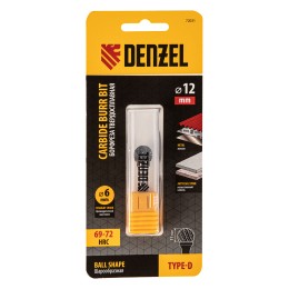Denzel Борфреза по металлу твердосплавная, шарообразная, тип-D, 12 мм// 72031