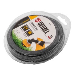 Denzel Леска для триммера двухкомпонентная зубчатый квадрат, 2,4мм х 15м, блистер EXTRA CORD, 96258