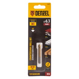 Denzel Зенковка конусная под М3, HSS, по металлу, цилиндрический хвостовик// 72301